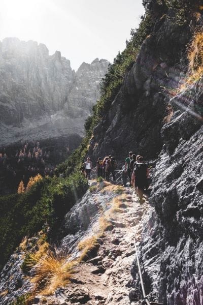 trail to the Lake Sorapiss