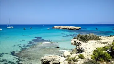 Blue lagoon on Cyprus