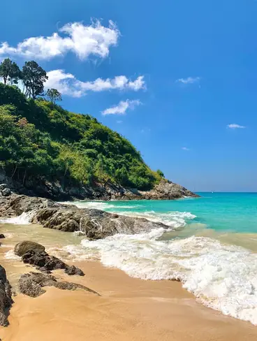 Nai Harn beach during the day