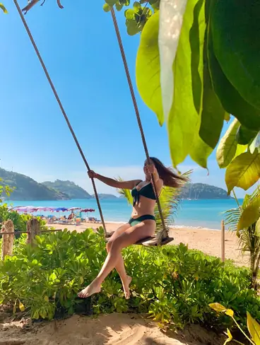 Nai Harn beach swing