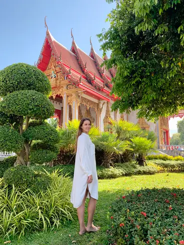 Temple and the greenery