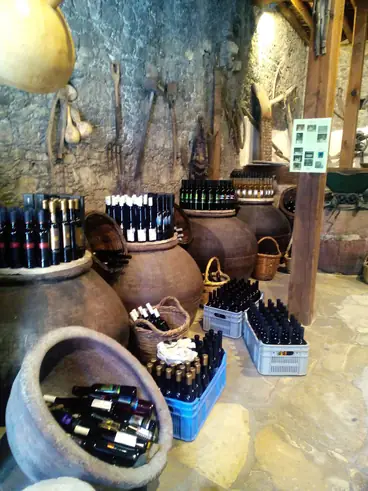 Wine stores in the Omodos village