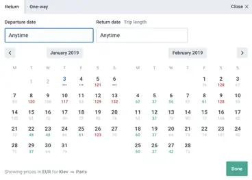 weekday vs weekend price comparsion